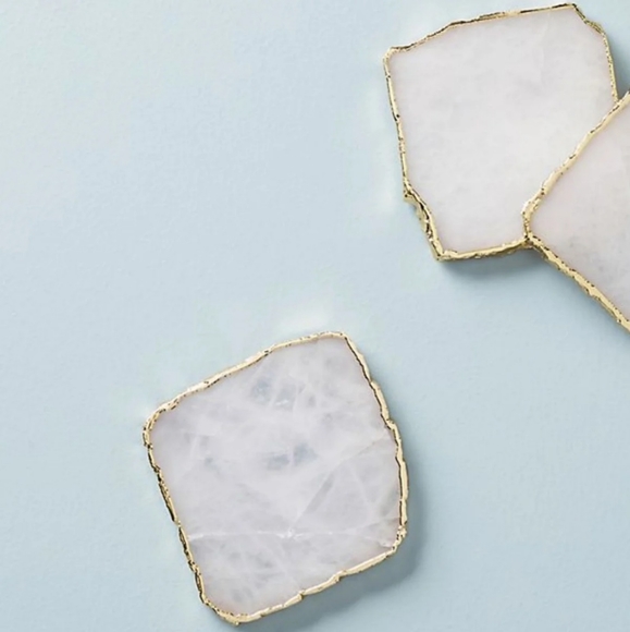Anthropologie Other - Anthropologie Rose Quartz Agate Coasters